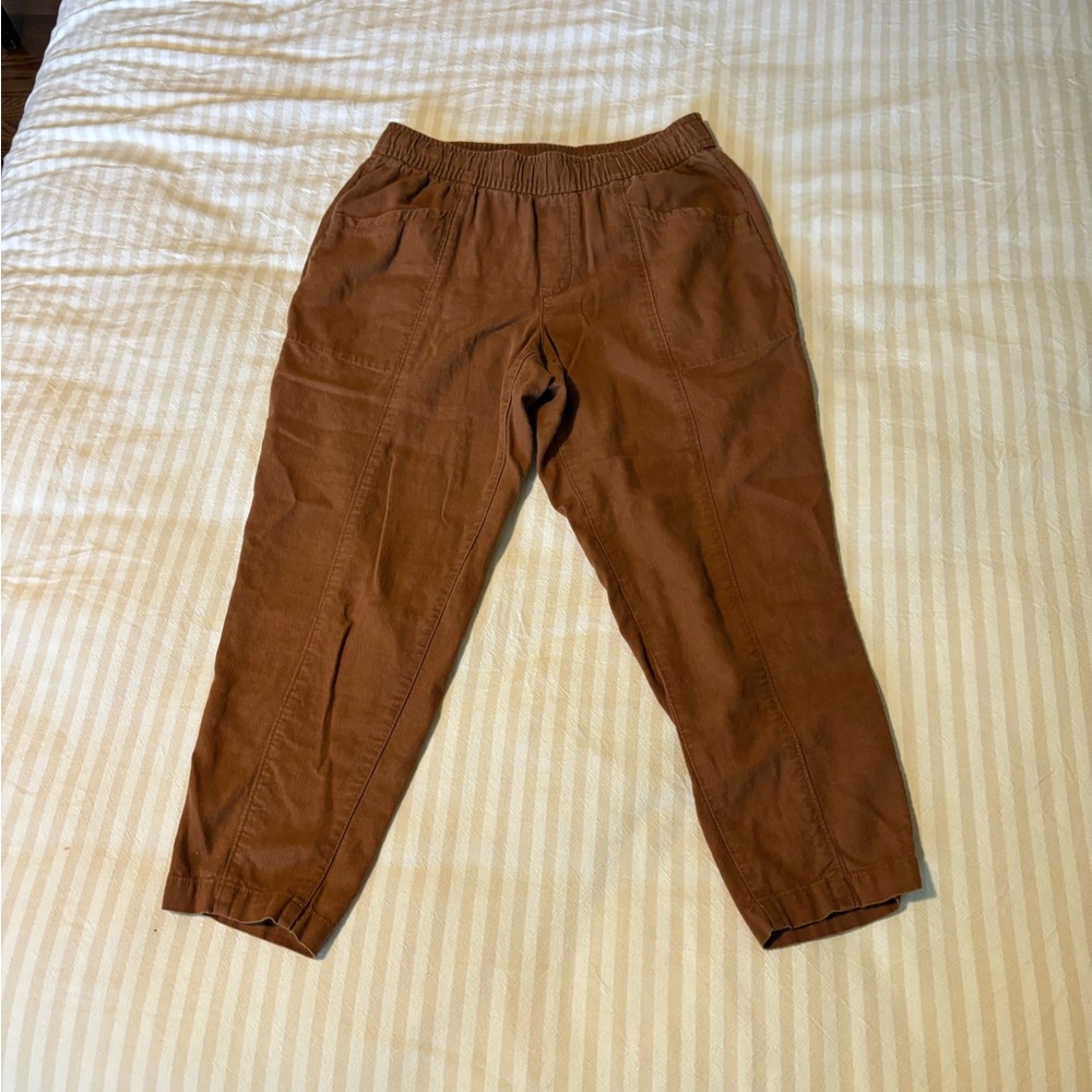 Linen cropped pants - Picture 2 of 7